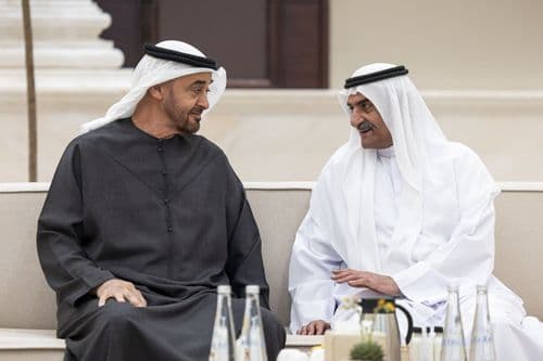 رئيس الدولة يستقبل حاكم الفجيرة وولي عهده